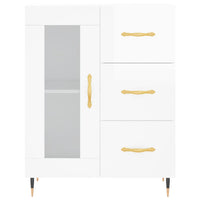 Thumbnail for Highboard Hochglanz-Weiß 69,5x34x180 cm Holzwerkstoff