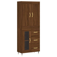 Thumbnail for Highboard Braun Eichen-Optik 69,5x34x180 cm Holzwerkstoff