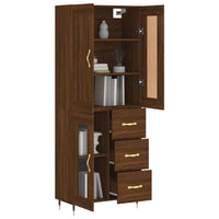 Thumbnail for Highboard Braun Eichen-Optik 69,5x34x180 cm Holzwerkstoff