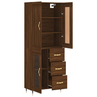 Thumbnail for Highboard Braun Eichen-Optik 69,5x34x180 cm Holzwerkstoff