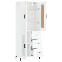 Thumbnail for Highboard Hochglanz-Weiß 69,5x34x180 cm Holzwerkstoff