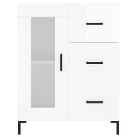 Thumbnail for Highboard Hochglanz-Weiß 69,5x34x180 cm Holzwerkstoff