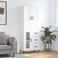 Thumbnail for Highboard Hochglanz-Weiß 69,5x34x180 cm Holzwerkstoff