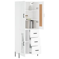 Thumbnail for Highboard Weiß 69,5x34x180 cm Holzwerkstoff