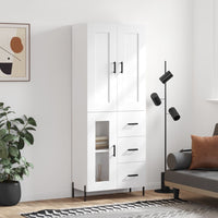 Thumbnail for Highboard Weiß 69,5x34x180 cm Holzwerkstoff