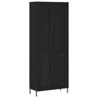 Thumbnail for Highboard Schwarz 69,5x34x180 cm Holzwerkstoff