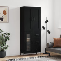 Thumbnail for Highboard Schwarz 69,5x34x180 cm Holzwerkstoff