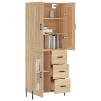 Thumbnail for Highboard Sonoma-Eiche 69,5x34x180 cm Holzwerkstoff