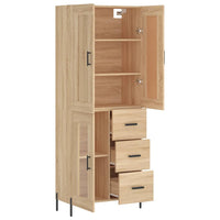 Thumbnail for Highboard Sonoma-Eiche 69,5x34x180 cm Holzwerkstoff
