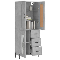 Thumbnail for Highboard Betongrau 69,5x34x180 cm Holzwerkstoff