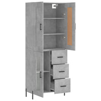 Thumbnail for Highboard Betongrau 69,5x34x180 cm Holzwerkstoff