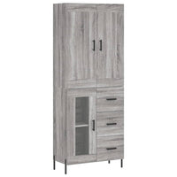 Thumbnail for Highboard Grau Sonoma 69,5x34x180 cm Holzwerkstoff