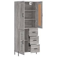 Thumbnail for Highboard Grau Sonoma 69,5x34x180 cm Holzwerkstoff