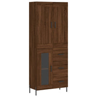 Thumbnail for Highboard Braun Eichen-Optik 69,5x34x180 cm Holzwerkstoff