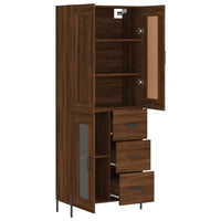 Thumbnail for Highboard Braun Eichen-Optik 69,5x34x180 cm Holzwerkstoff