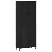Thumbnail for Highboard Schwarz 69,5x34x180 cm Holzwerkstoff