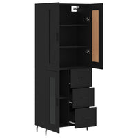 Thumbnail for Highboard Schwarz 69,5x34x180 cm Holzwerkstoff