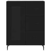 Thumbnail for Highboard Schwarz 69,5x34x180 cm Holzwerkstoff