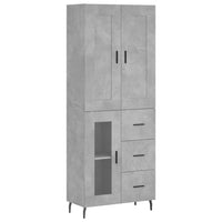 Thumbnail for Highboard Betongrau 69,5x34x180 cm Holzwerkstoff