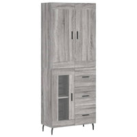 Thumbnail for Highboard Grau Sonoma 69,5x34x180 cm Holzwerkstoff