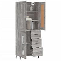 Thumbnail for Highboard Grau Sonoma 69,5x34x180 cm Holzwerkstoff