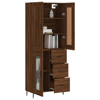 Thumbnail for Highboard Braun Eichen-Optik 69,5x34x180 cm Holzwerkstoff