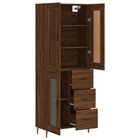Thumbnail for Highboard Braun Eichen-Optik 69,5x34x180 cm Holzwerkstoff