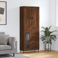 Thumbnail for Highboard Braun Eichen-Optik 69,5x34x180 cm Holzwerkstoff