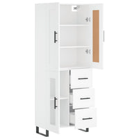 Thumbnail for Highboard Weiß 69,5x34x180 cm Holzwerkstoff