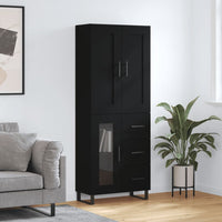 Thumbnail for Highboard Schwarz 69,5x34x180 cm Holzwerkstoff