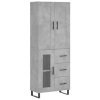 Thumbnail for Highboard Betongrau 69,5x34x180 cm Holzwerkstoff