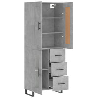 Thumbnail for Highboard Betongrau 69,5x34x180 cm Holzwerkstoff