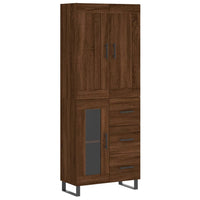 Thumbnail for Highboard Braun Eichen-Optik 69,5x34x180 cm Holzwerkstoff