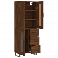 Thumbnail for Highboard Braun Eichen-Optik 69,5x34x180 cm Holzwerkstoff