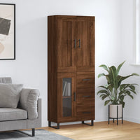 Thumbnail for Highboard Braun Eichen-Optik 69,5x34x180 cm Holzwerkstoff