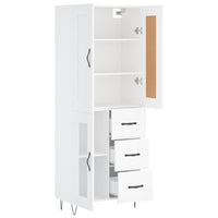 Thumbnail for Highboard Weiß 69,5x34x180 cm Holzwerkstoff