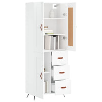 Thumbnail for Highboard Hochglanz-Weiß 69,5x34x180 cm Holzwerkstoff