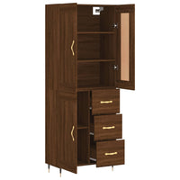 Thumbnail for Highboard Braun Eichen-Optik 69,5x34x180 cm Holzwerkstoff