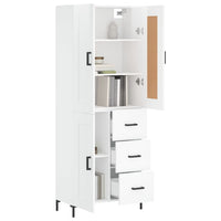 Thumbnail for Highboard Hochglanz-Weiß 69,5x34x180 cm Holzwerkstoff