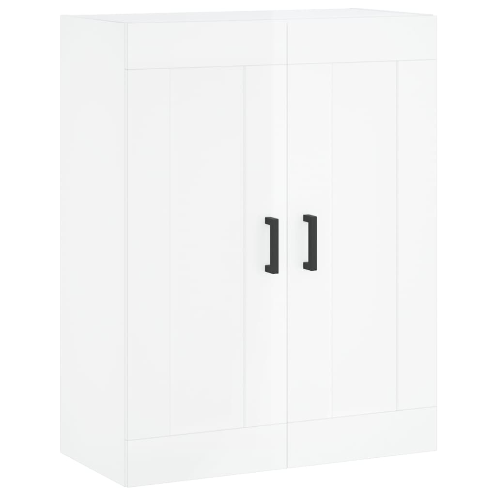 Highboard Hochglanz-Weiß 69,5x34x180 cm Holzwerkstoff