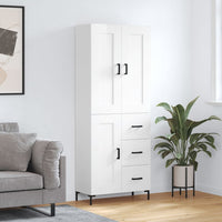 Thumbnail for Highboard Hochglanz-Weiß 69,5x34x180 cm Holzwerkstoff