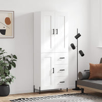 Thumbnail for Highboard Weiß 69,5x34x180 cm Holzwerkstoff