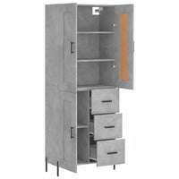 Thumbnail for Highboard Betongrau 69,5x34x180 cm Holzwerkstoff
