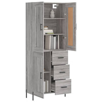 Thumbnail for Highboard Grau Sonoma 69,5x34x180 cm Holzwerkstoff