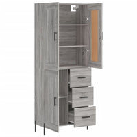 Thumbnail for Highboard Grau Sonoma 69,5x34x180 cm Holzwerkstoff
