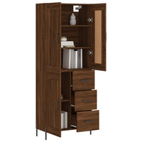 Thumbnail for Highboard Braun Eichen-Optik 69,5x34x180 cm Holzwerkstoff