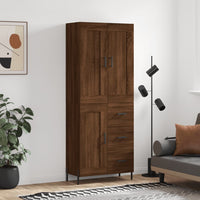 Thumbnail for Highboard Braun Eichen-Optik 69,5x34x180 cm Holzwerkstoff