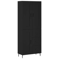 Thumbnail for Highboard Schwarz 69,5x34x180 cm Holzwerkstoff