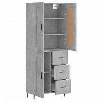 Thumbnail for Highboard Betongrau 69,5x34x180 cm Holzwerkstoff