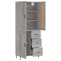 Thumbnail for Highboard Grau Sonoma 69,5x34x180 cm Holzwerkstoff